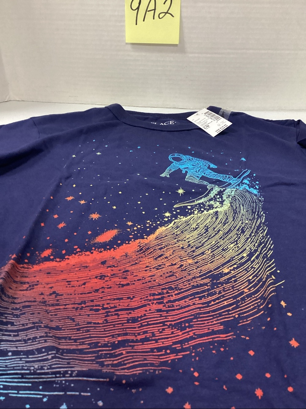 The Children's Place Navy Long-Sleeve Shirt with Surfing Astronaut Graphic